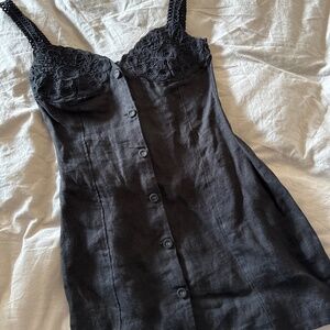 H&M vacation linen dress XS
